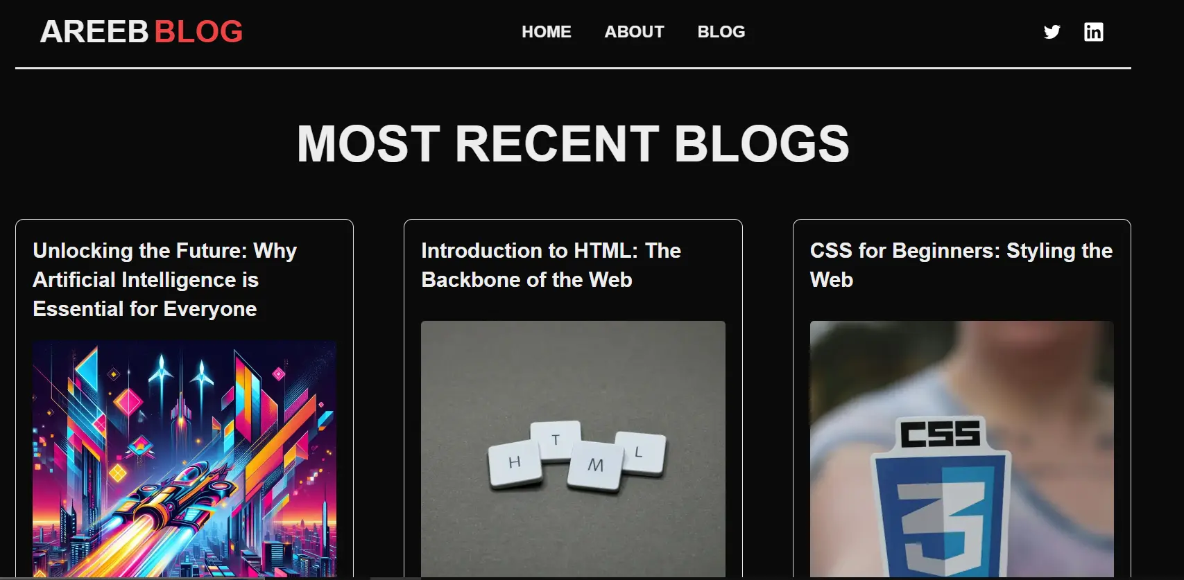 Modern Blog Platform UI