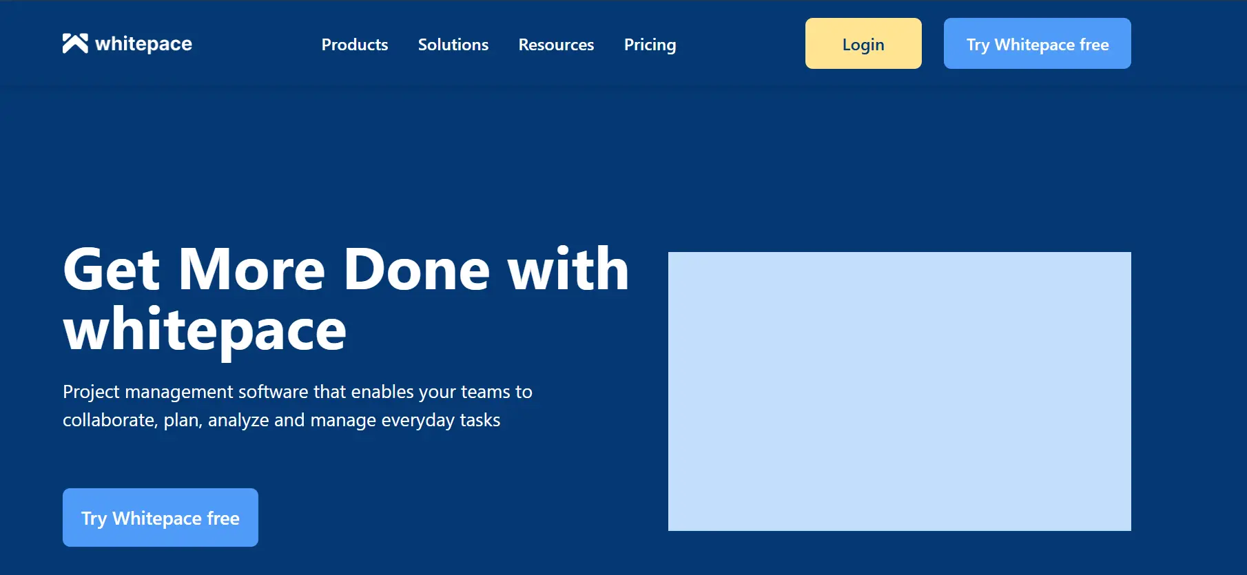Whitepace SaaS Landing Page